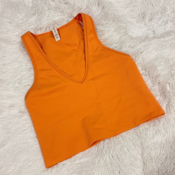 Athleta Aurora Crop Rib Tank Coral Woman’s Size XS - Picture 5 of 11